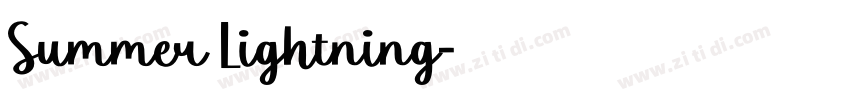 Summer Lightning字体转换